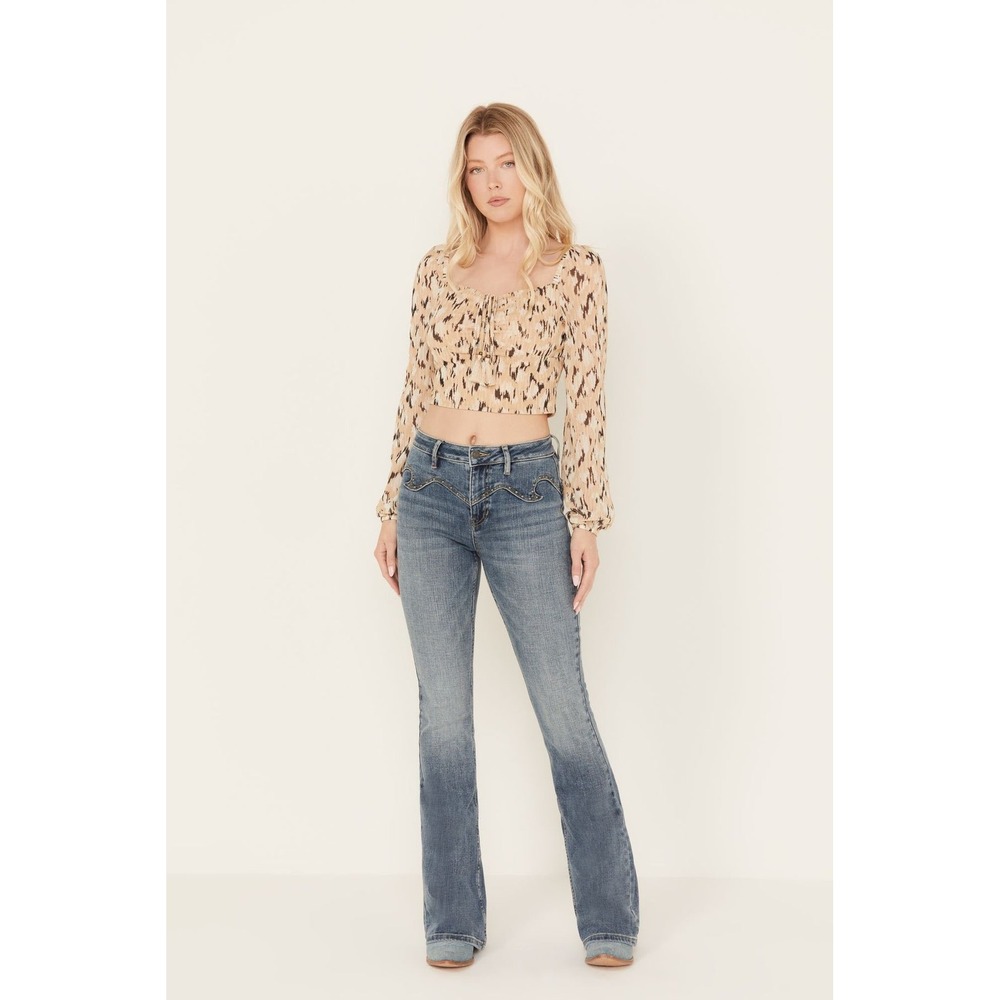 Idyllwind Womens 2 Beasley Gypsy Western Yoke Bootcut Jeans‎ Bareback Studded - Picture 14 of 16